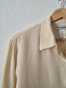Vintage Floral Silk Button Up (M/L)