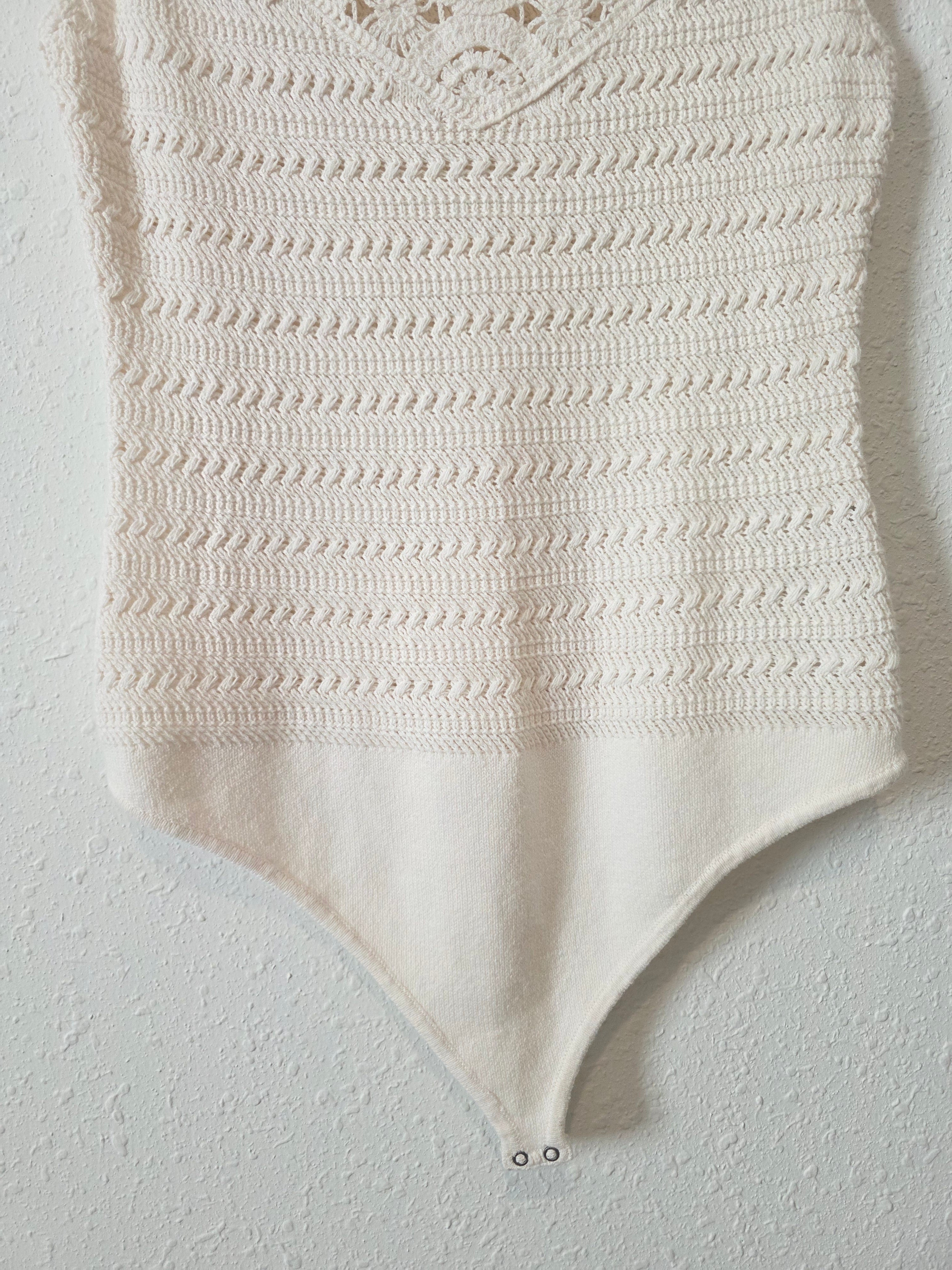 Abercrombie Crochet Knit Bodysuit (L)
