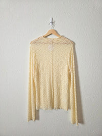 NEW Lace Mock Neck Top (L)