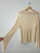 NEW Lace Mock Neck Top (L)