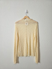 NEW Lace Mock Neck Top (L)