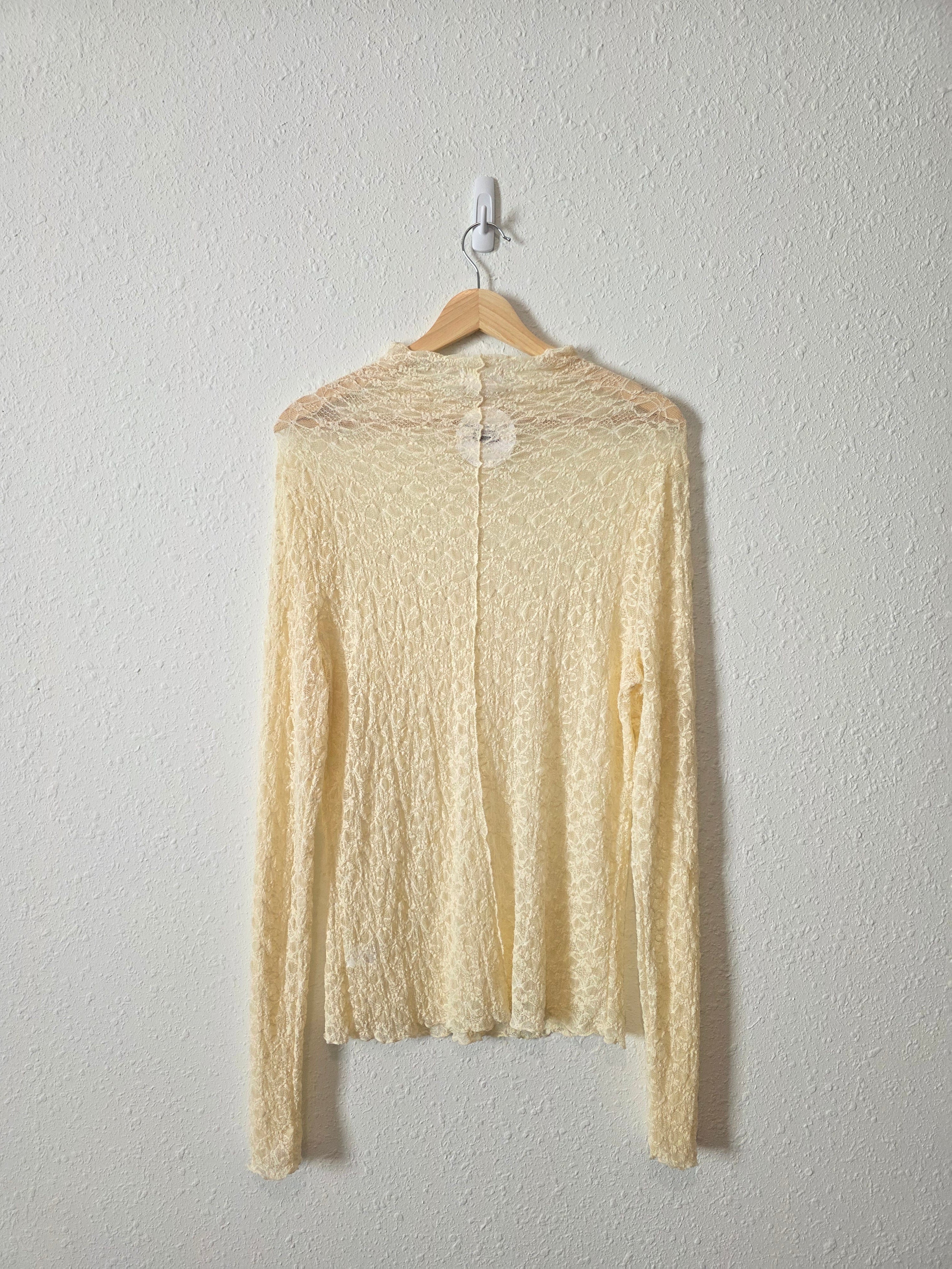 NEW Lace Mock Neck Top (L)
