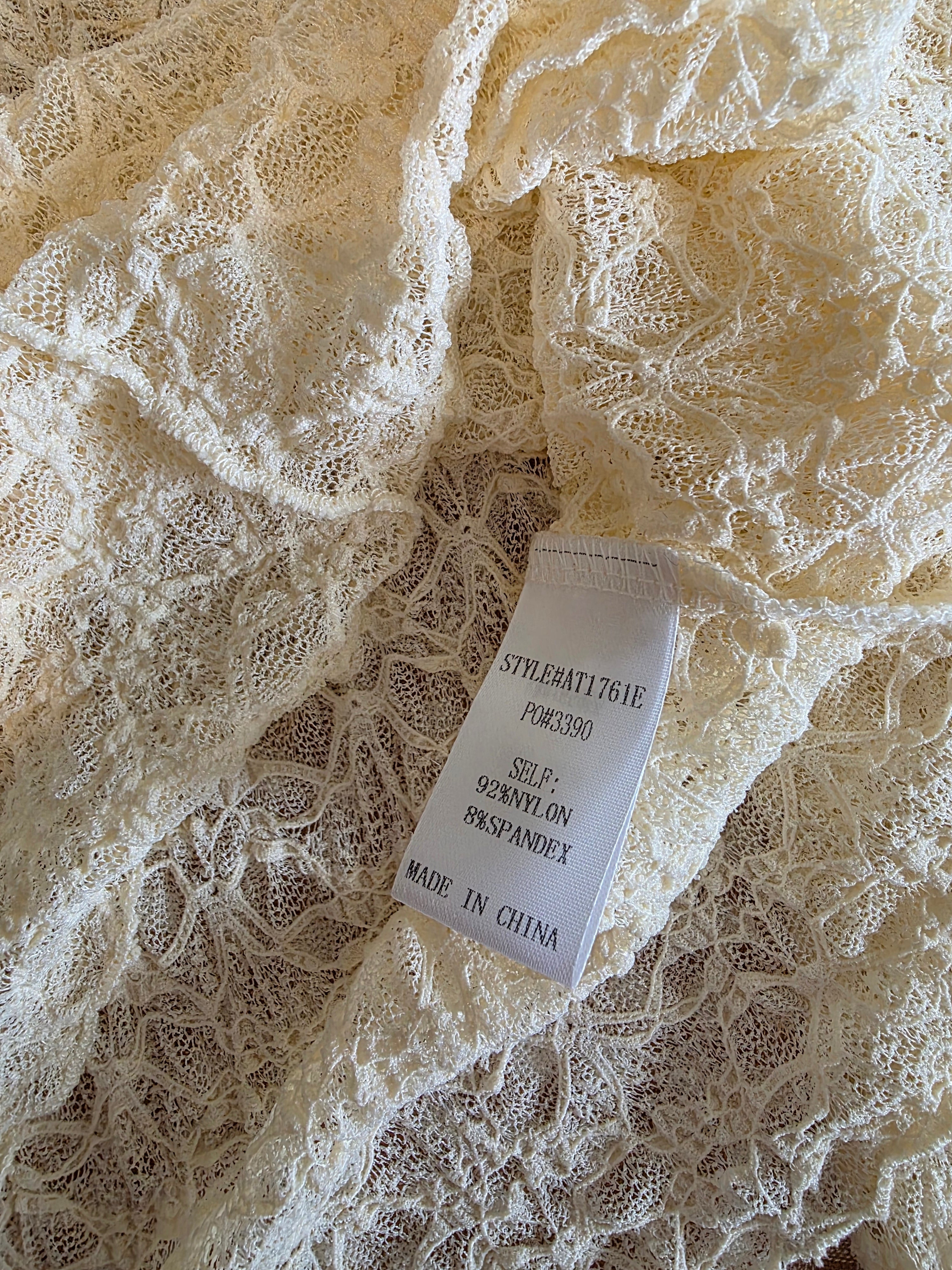 NEW Lace Mock Neck Top (L)