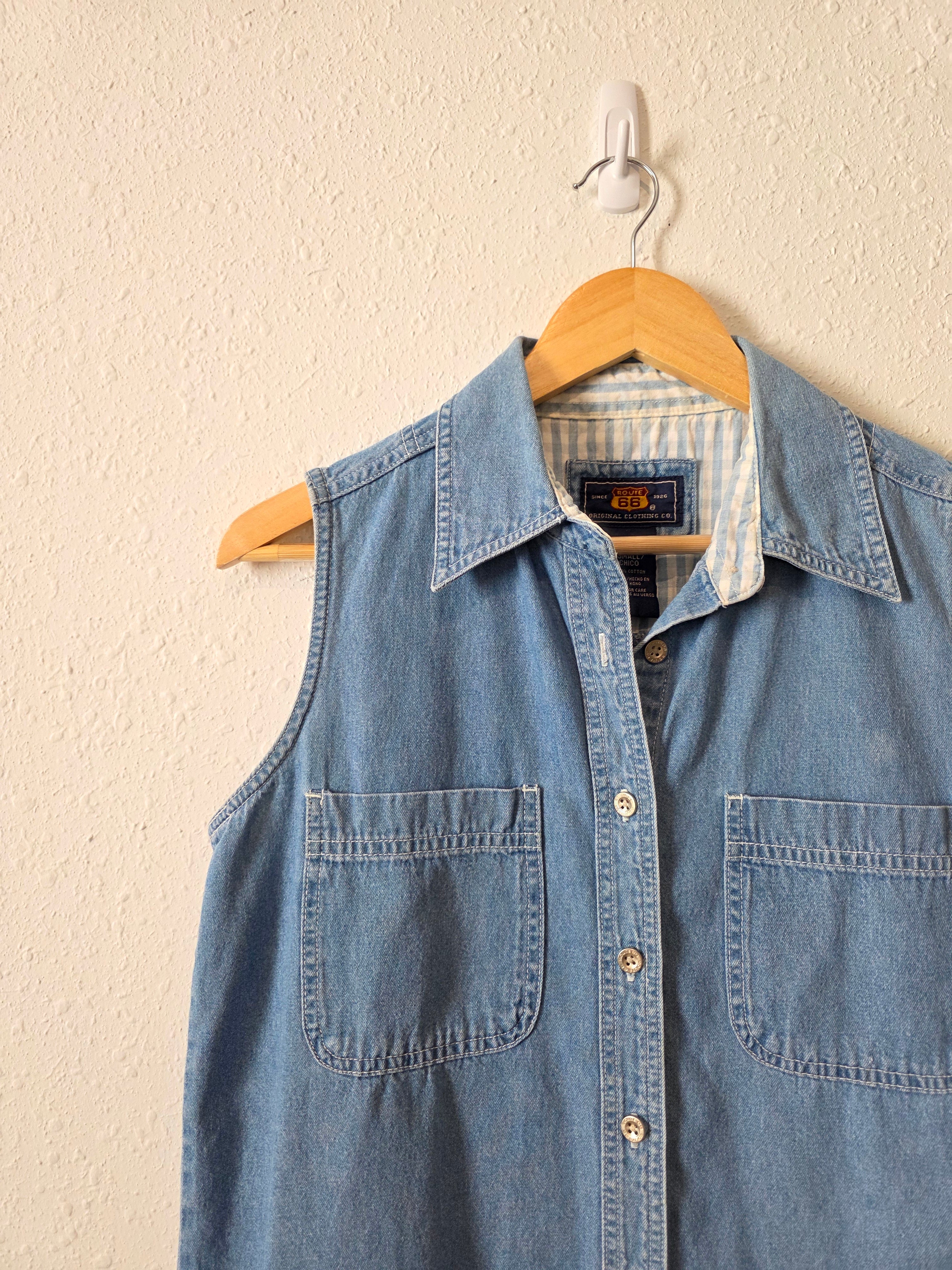 Vintage Cotton Denim Tank (S)