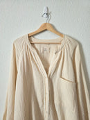 Aerie Striped Gauze Button Up (XL)