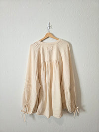 Aerie Striped Gauze Button Up (XL)