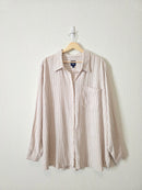 Gap Linen Blend Striped Button Up (XXL)