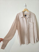 Gap Linen Blend Striped Button Up (XXL)