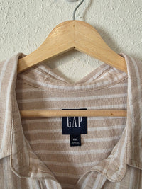 Gap Linen Blend Striped Button Up (XXL)