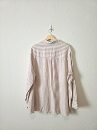 Gap Linen Blend Striped Button Up (XXL)