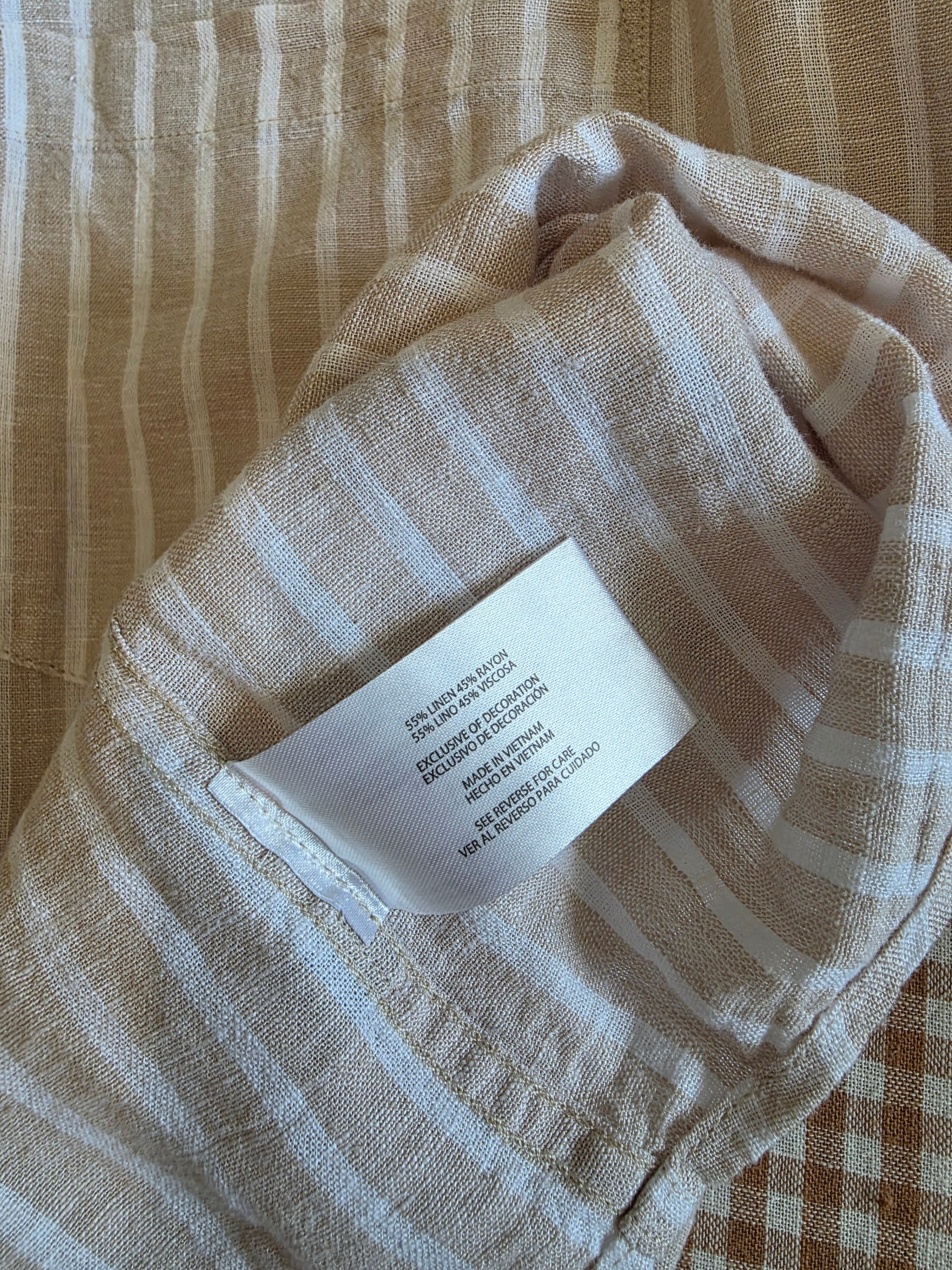 Gap Linen Blend Striped Button Up (XXL)