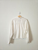 Gap White Linen Crop Shirt (L tall)
