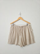 NEW Gap Linen Blend Striped Shorts (L)