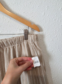NEW Gap Linen Blend Striped Shorts (L)