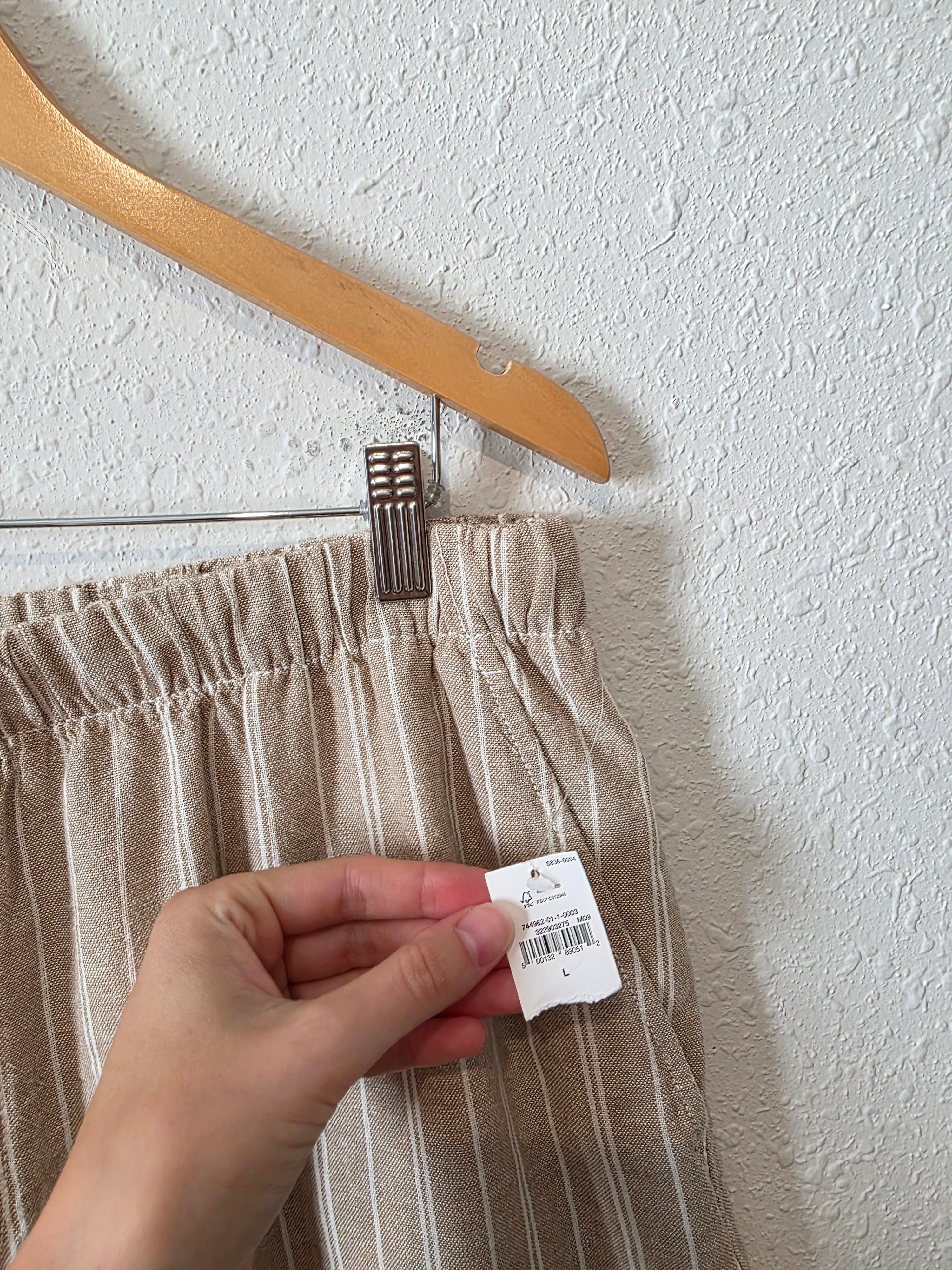 NEW Gap Linen Blend Striped Shorts (L)