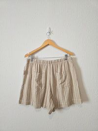 NEW Gap Linen Blend Striped Shorts (L)