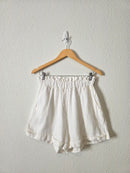 White High Rise Linen Shorts (M/L)