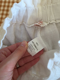 White High Rise Linen Shorts (M/L)