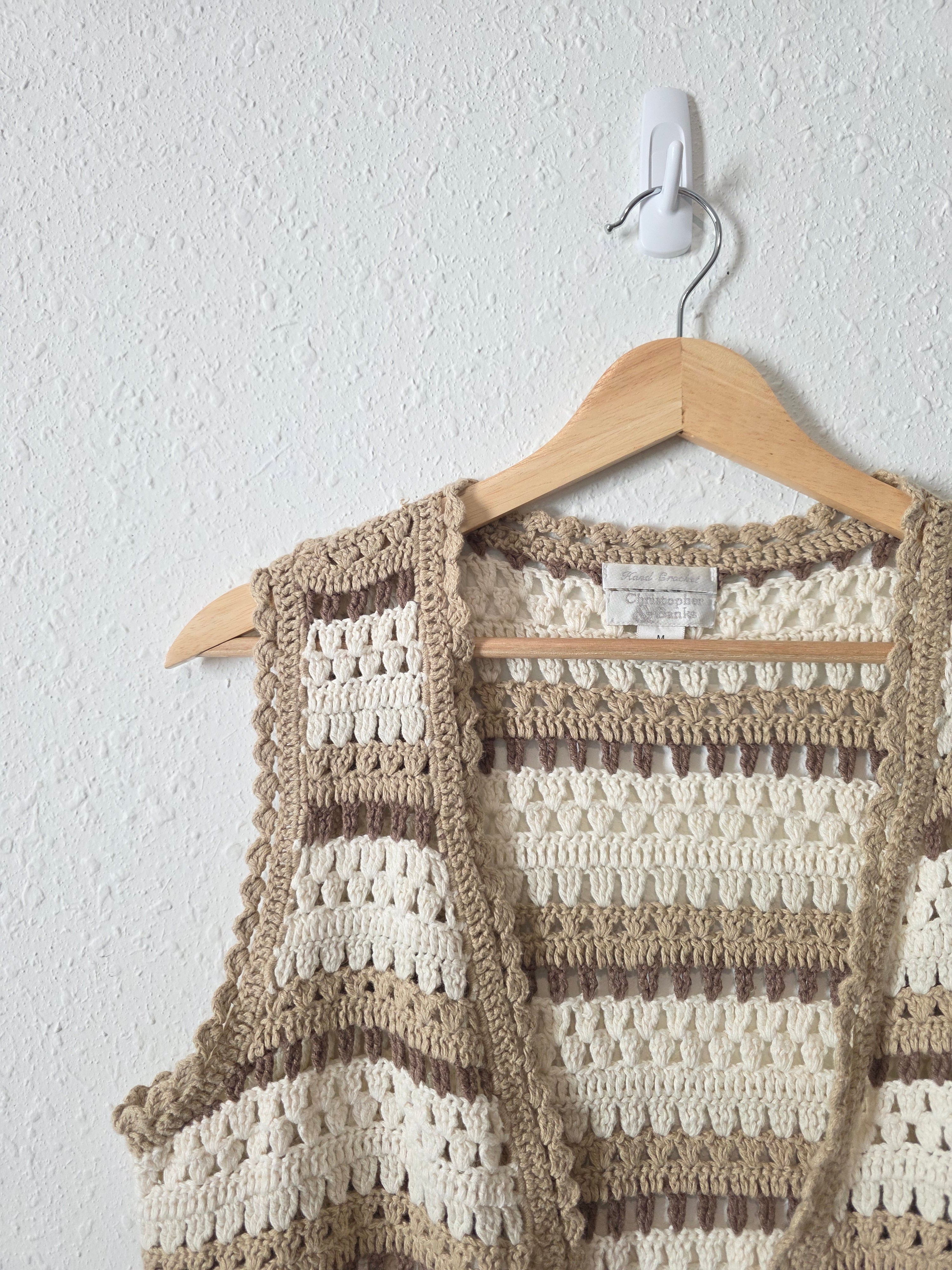 Vintage Crochet Knit Top (M)