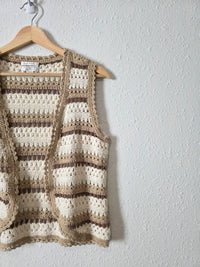 Vintage Crochet Knit Top (M)