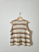 Vintage Crochet Knit Top (M)