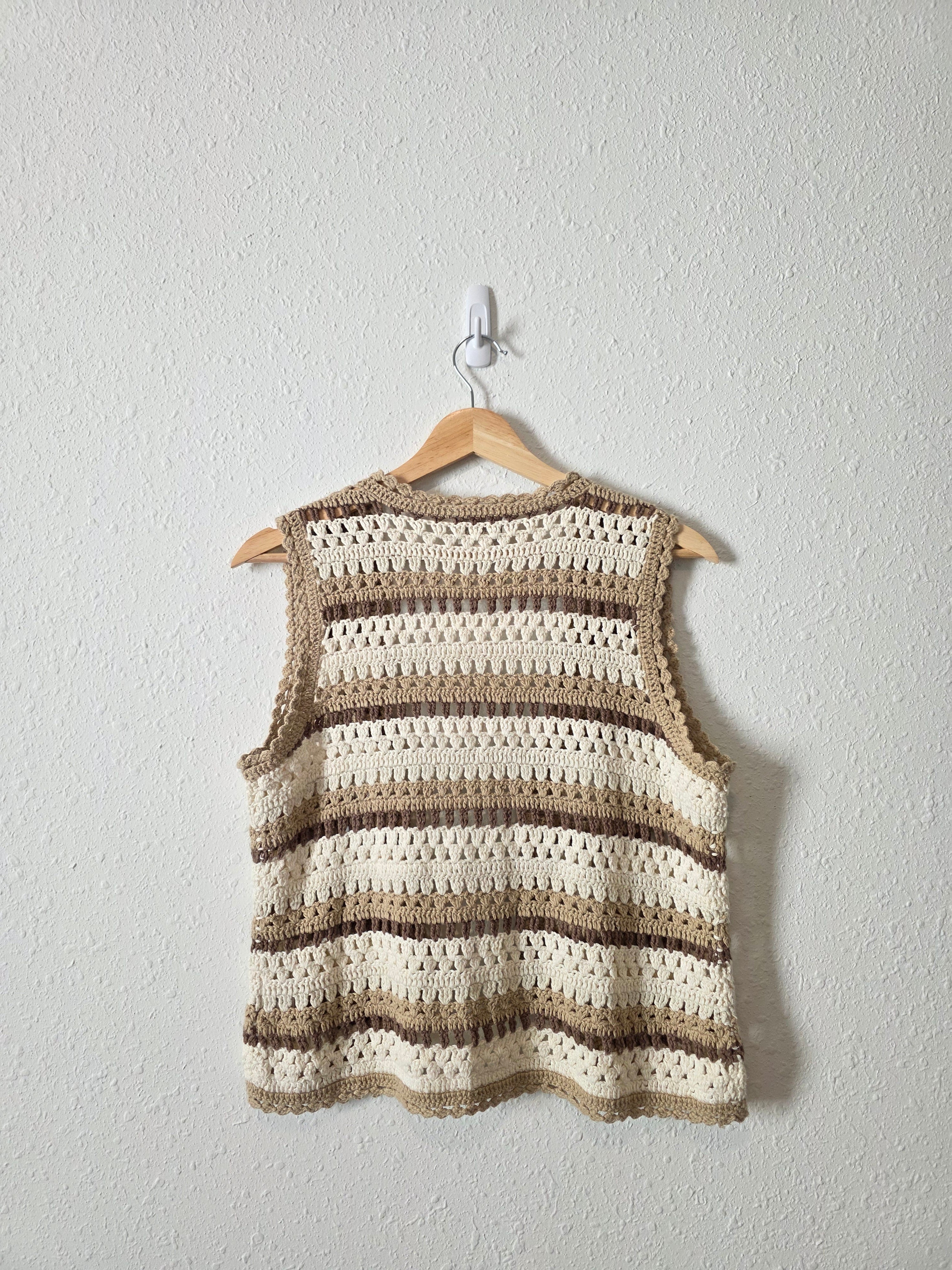 Vintage Crochet Knit Top (M)