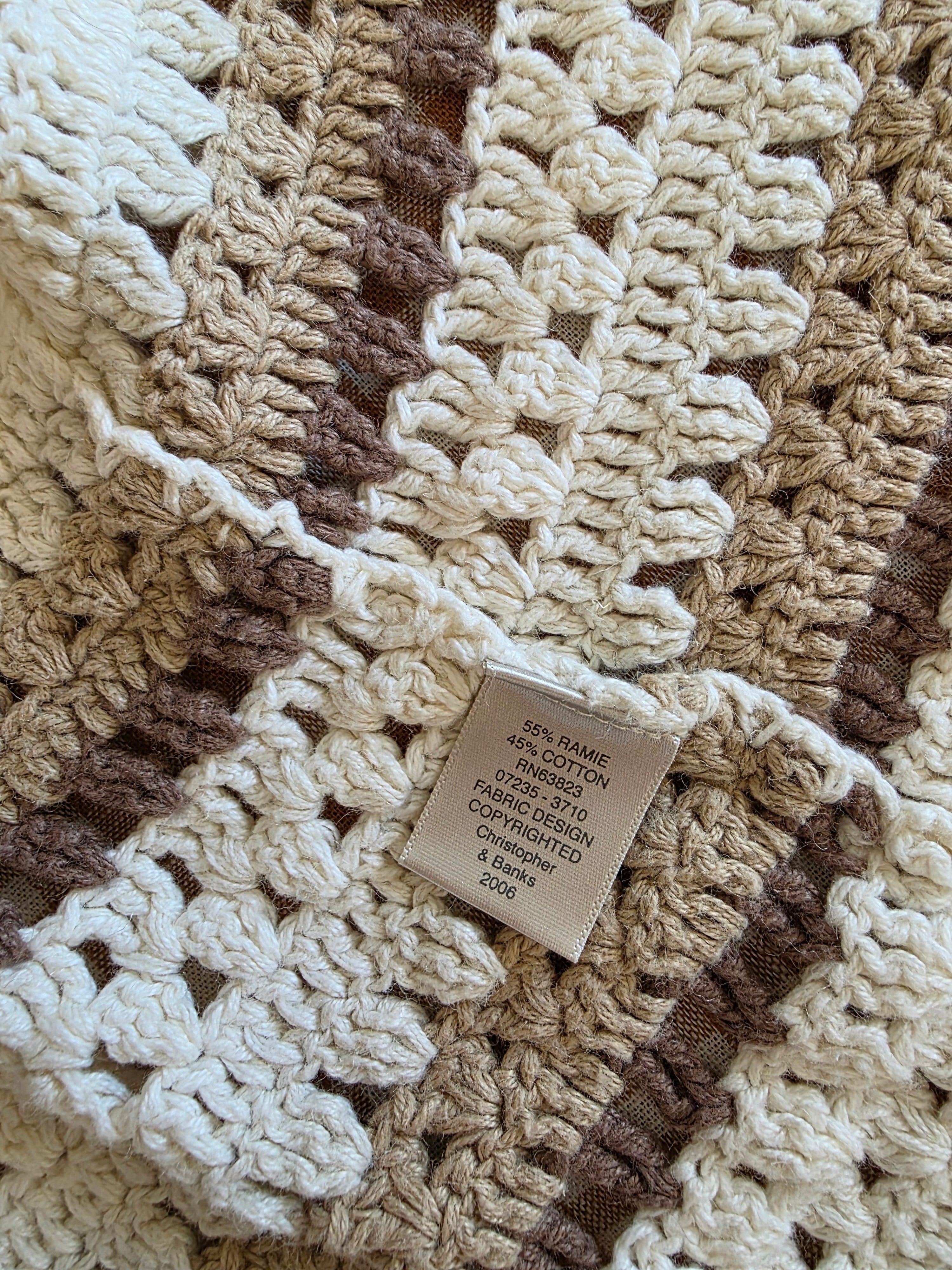 Vintage Crochet Knit Top (M)
