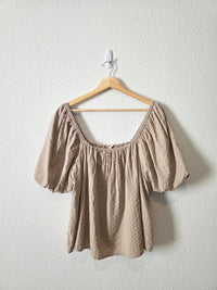 Aerie Textured Puff Sleeve Top (XL)