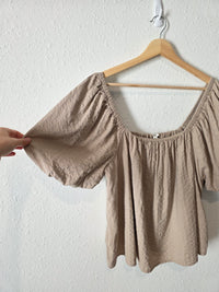 Aerie Textured Puff Sleeve Top (XL)