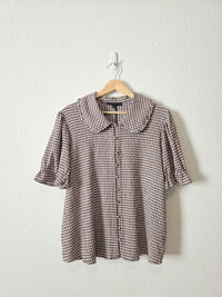NEW Gingham Collared Top (XL)