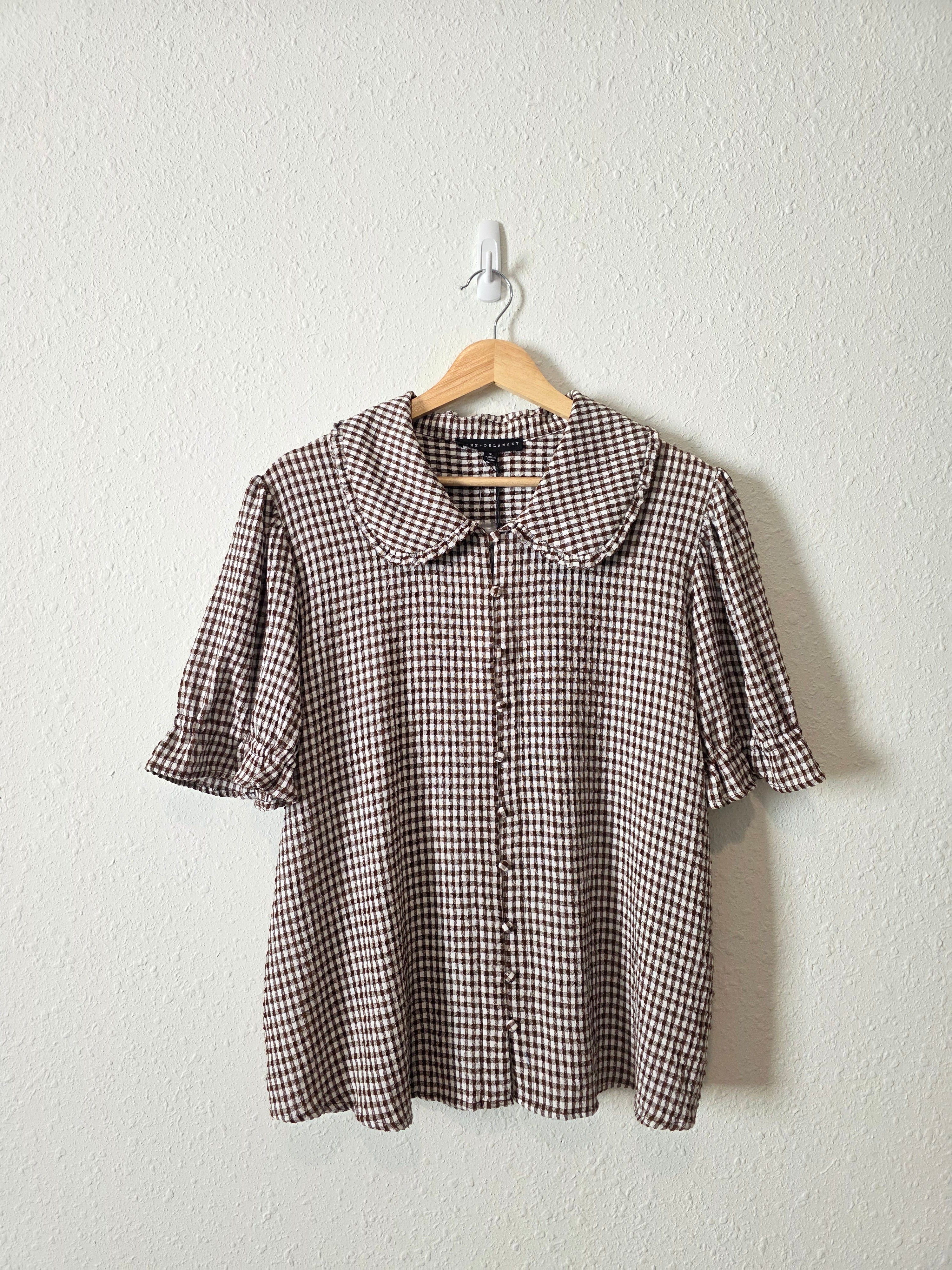 NEW Gingham Collared Top (XL)