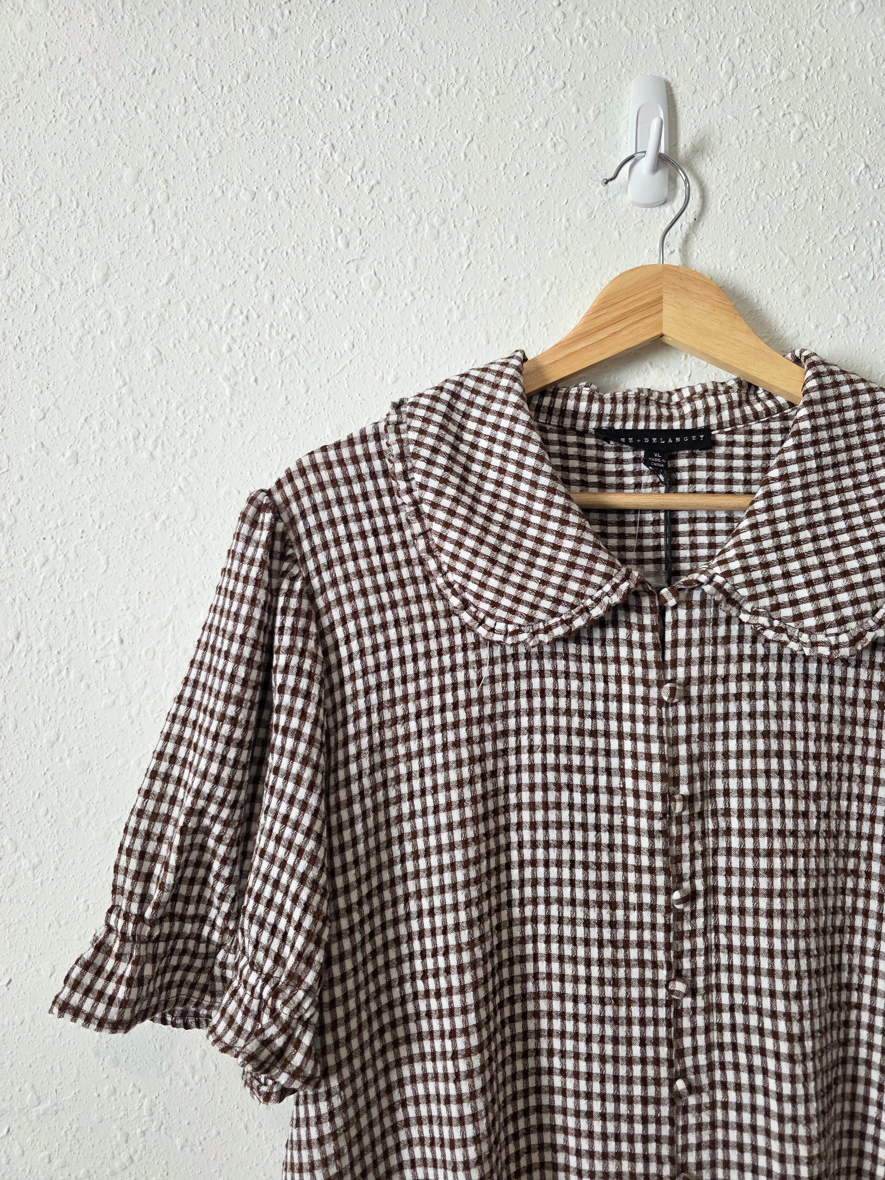 NEW Gingham Collared Top (XL)