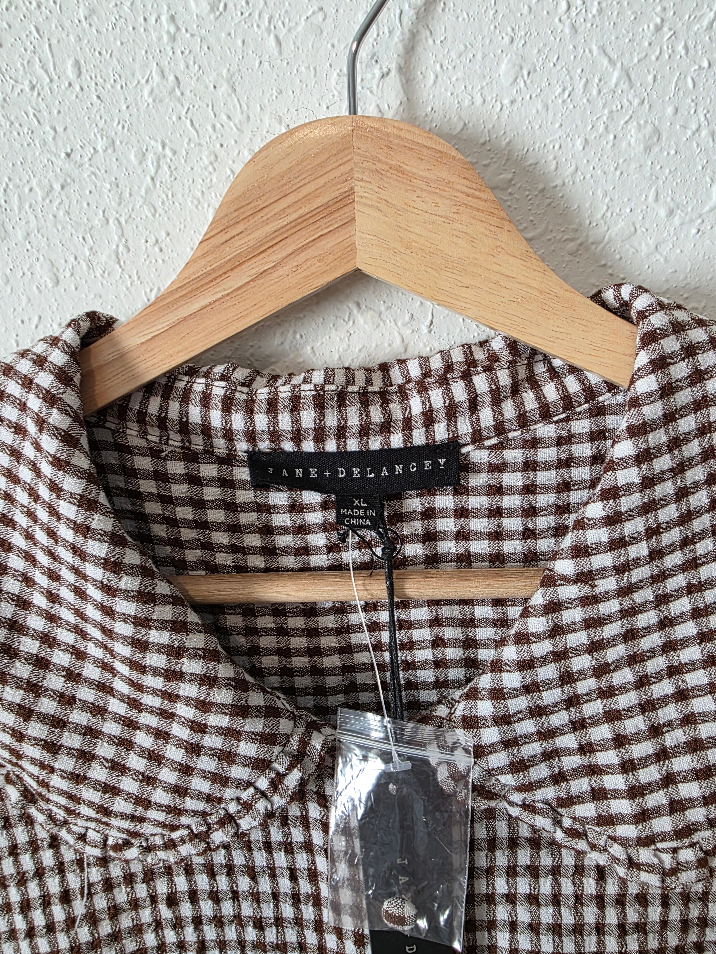 NEW Gingham Collared Top (XL)