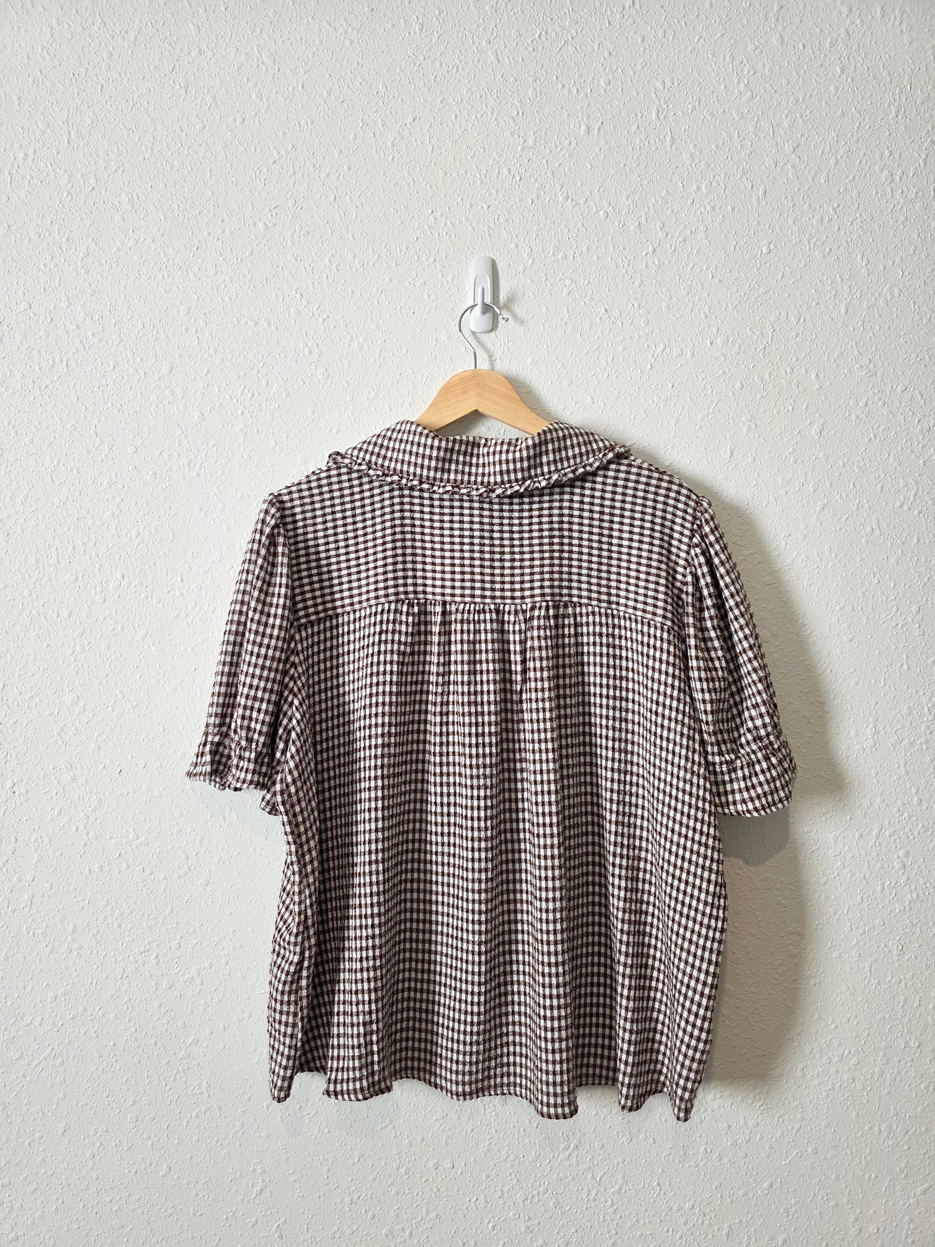 NEW Gingham Collared Top (XL)