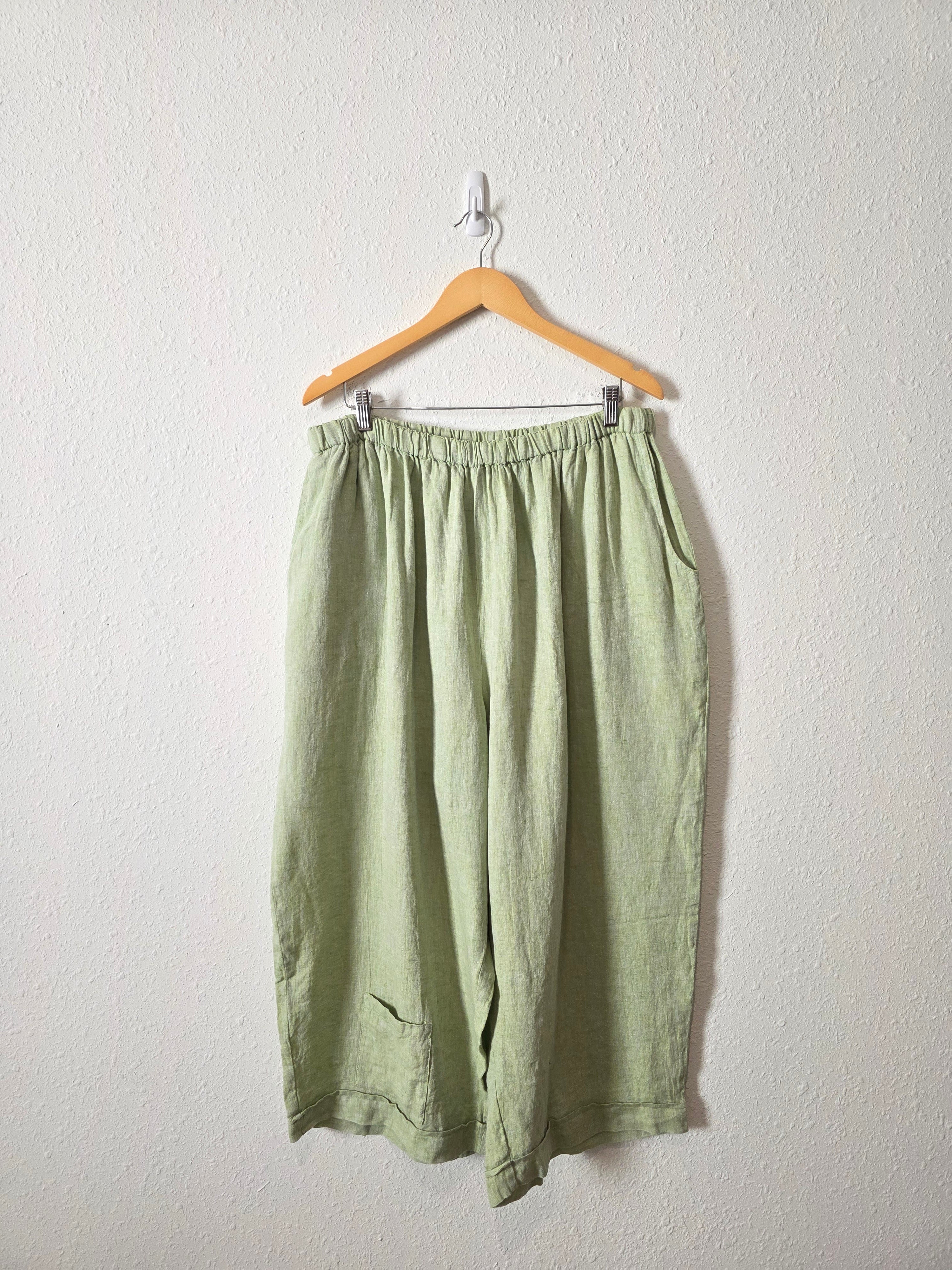 Flax Wide Leg Linen Pants (3X)