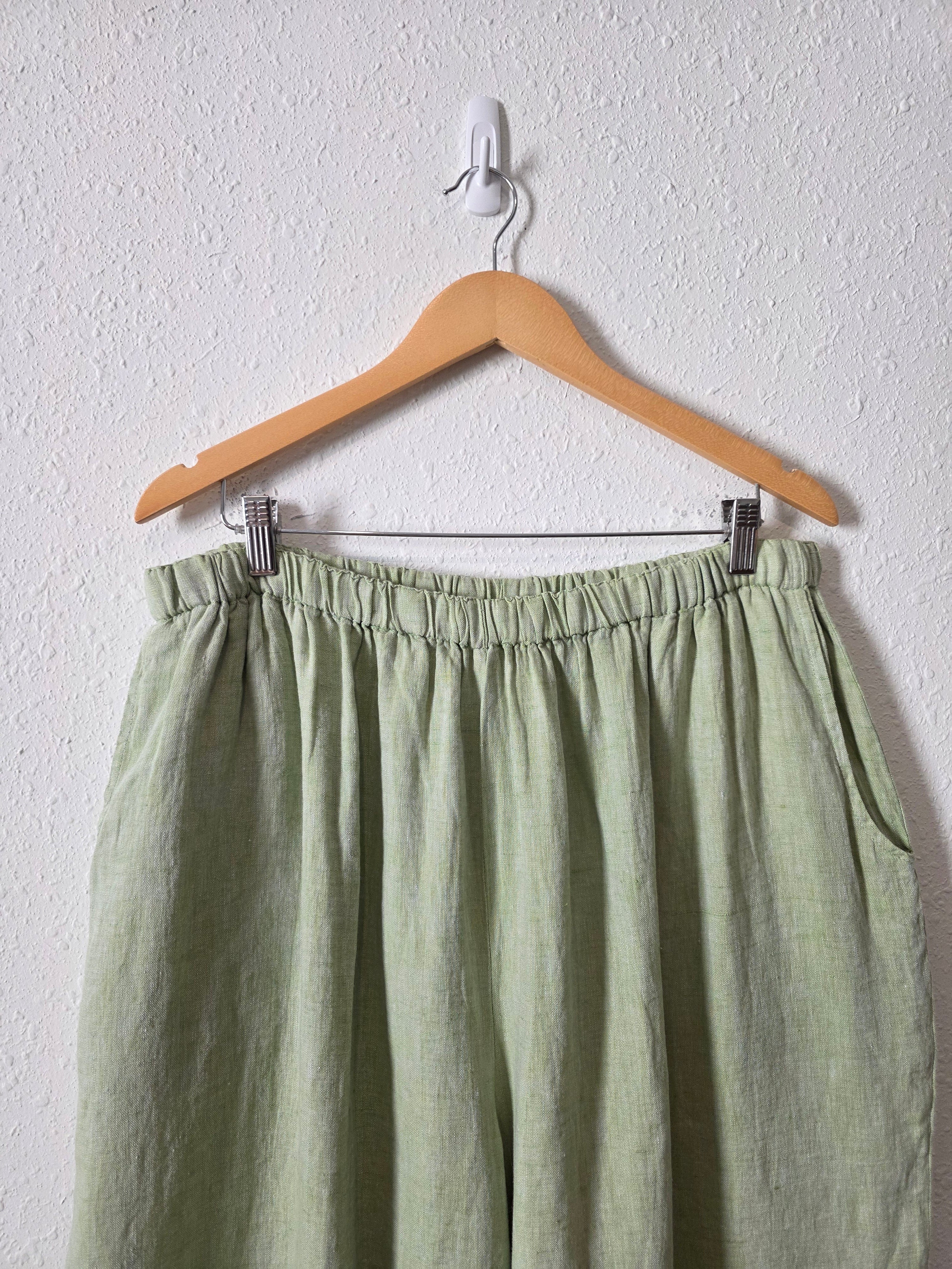 Flax Wide Leg Linen Pants (3X)