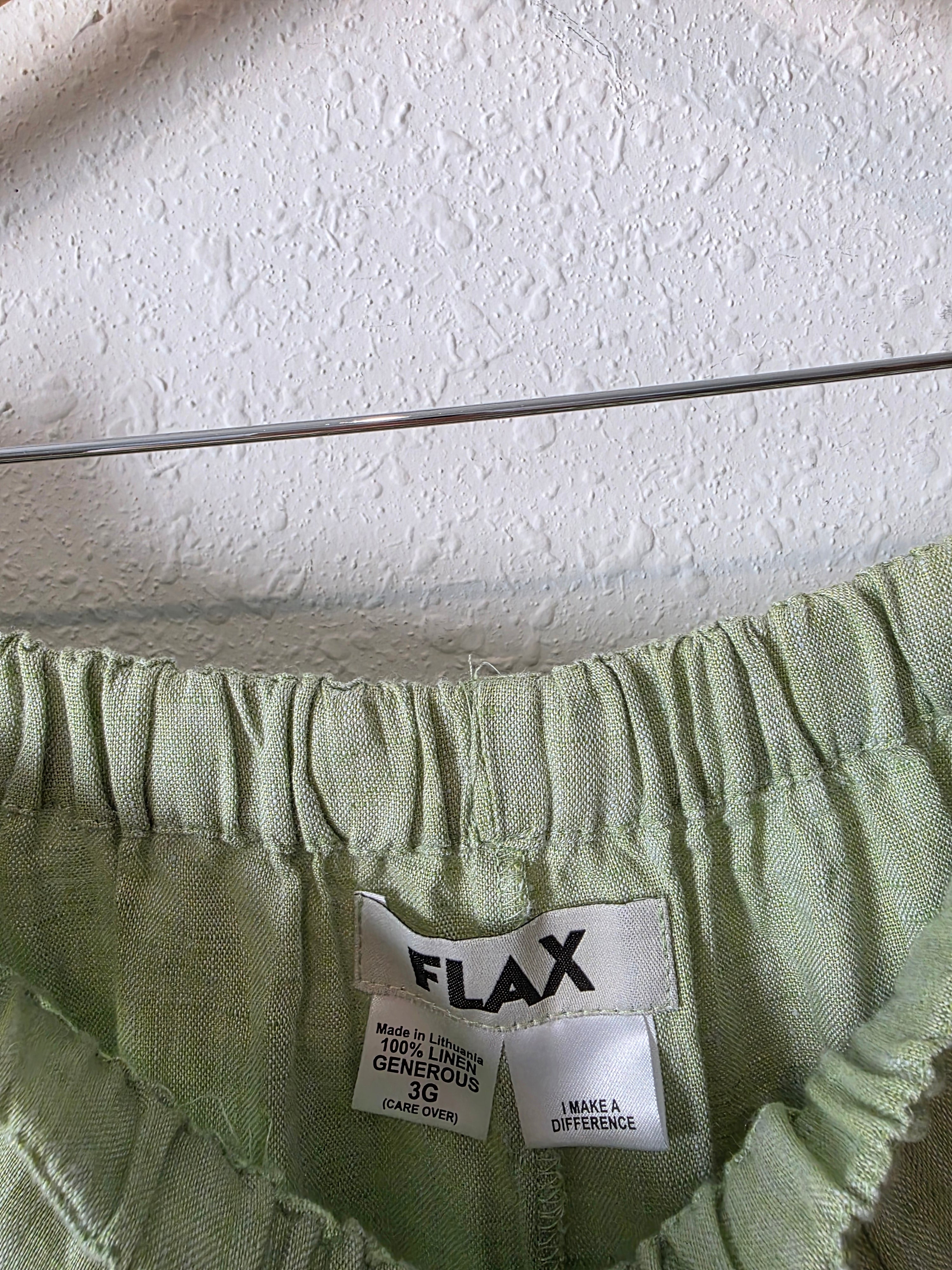 Flax Wide Leg Linen Pants (3X)