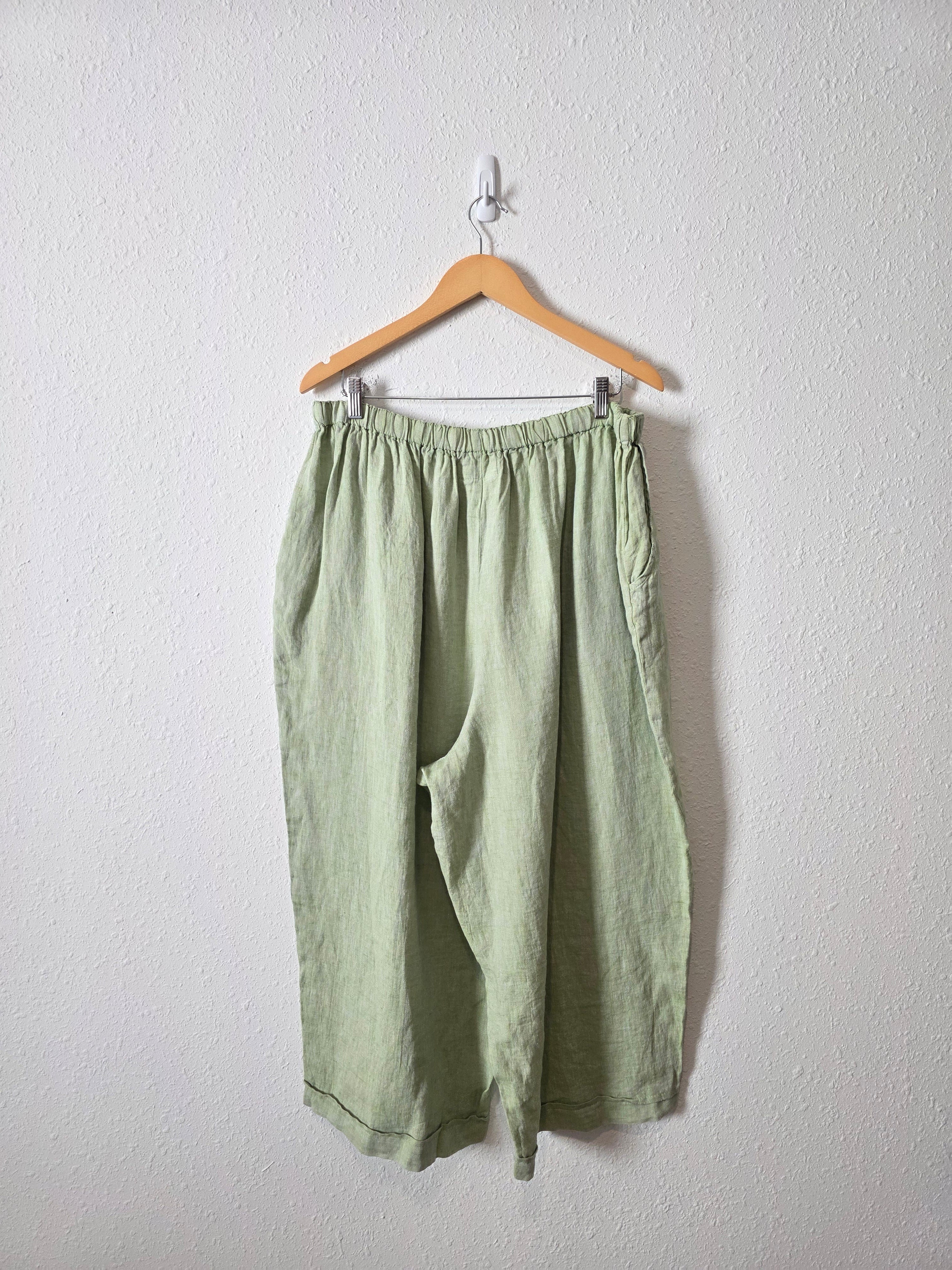 Flax Wide Leg Linen Pants (3X)