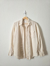 Gap Oat Linen Button Up (S)