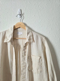 Gap Oat Linen Button Up (S)