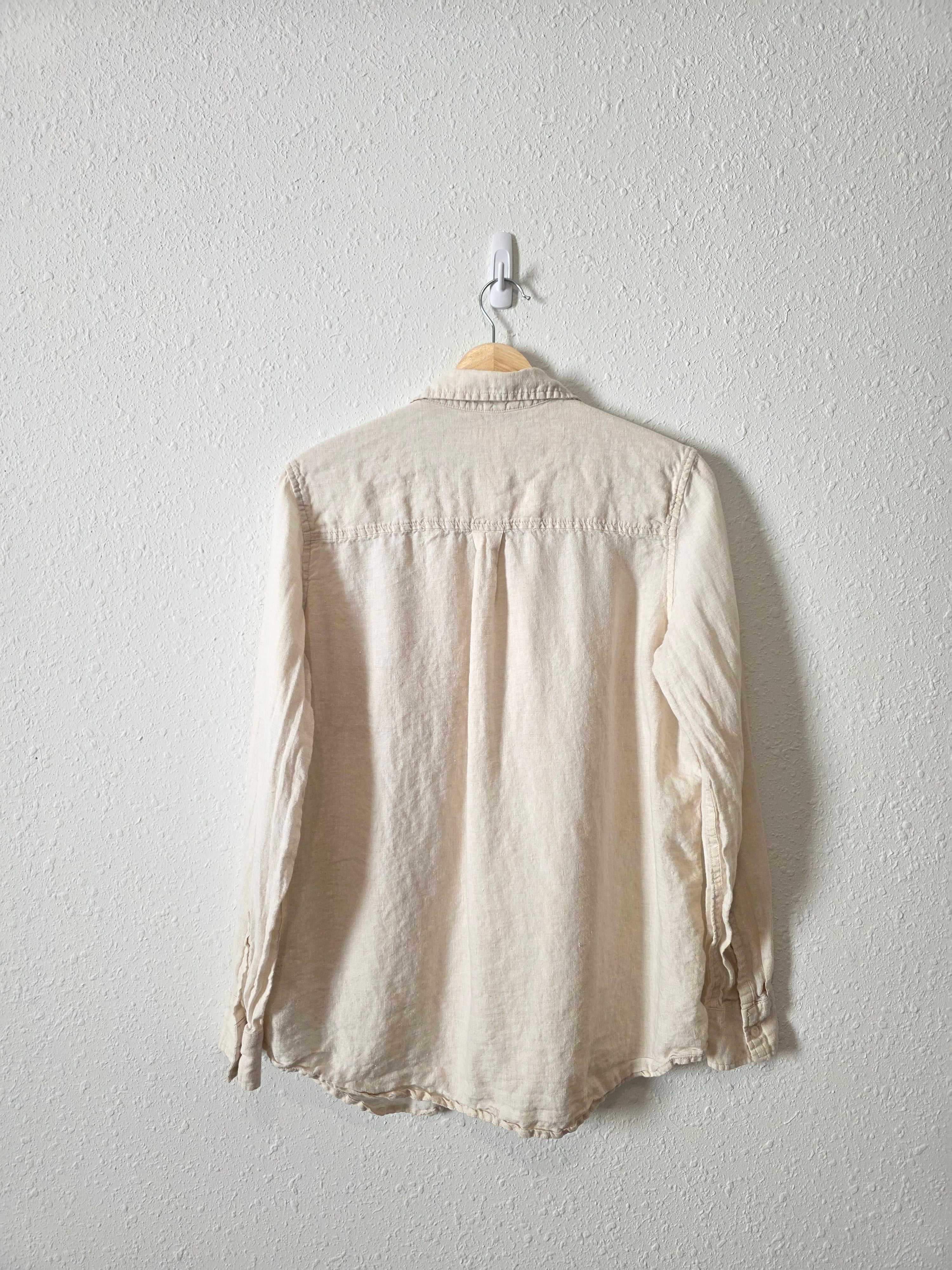Gap Oat Linen Button Up (S)