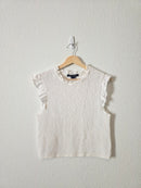 White Smocked Cotton Top (L)