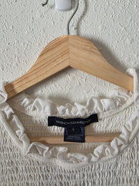 White Smocked Cotton Top (L)
