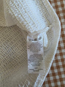 White Smocked Cotton Top (L)