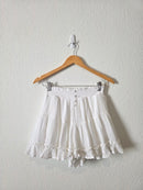 White Cotton Gauze Shorts (XS)