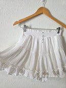 White Cotton Gauze Shorts (XS)
