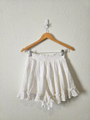 White Cotton Gauze Shorts (XS)