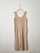 Neutral Waffle Knit Jumpsuit (S)