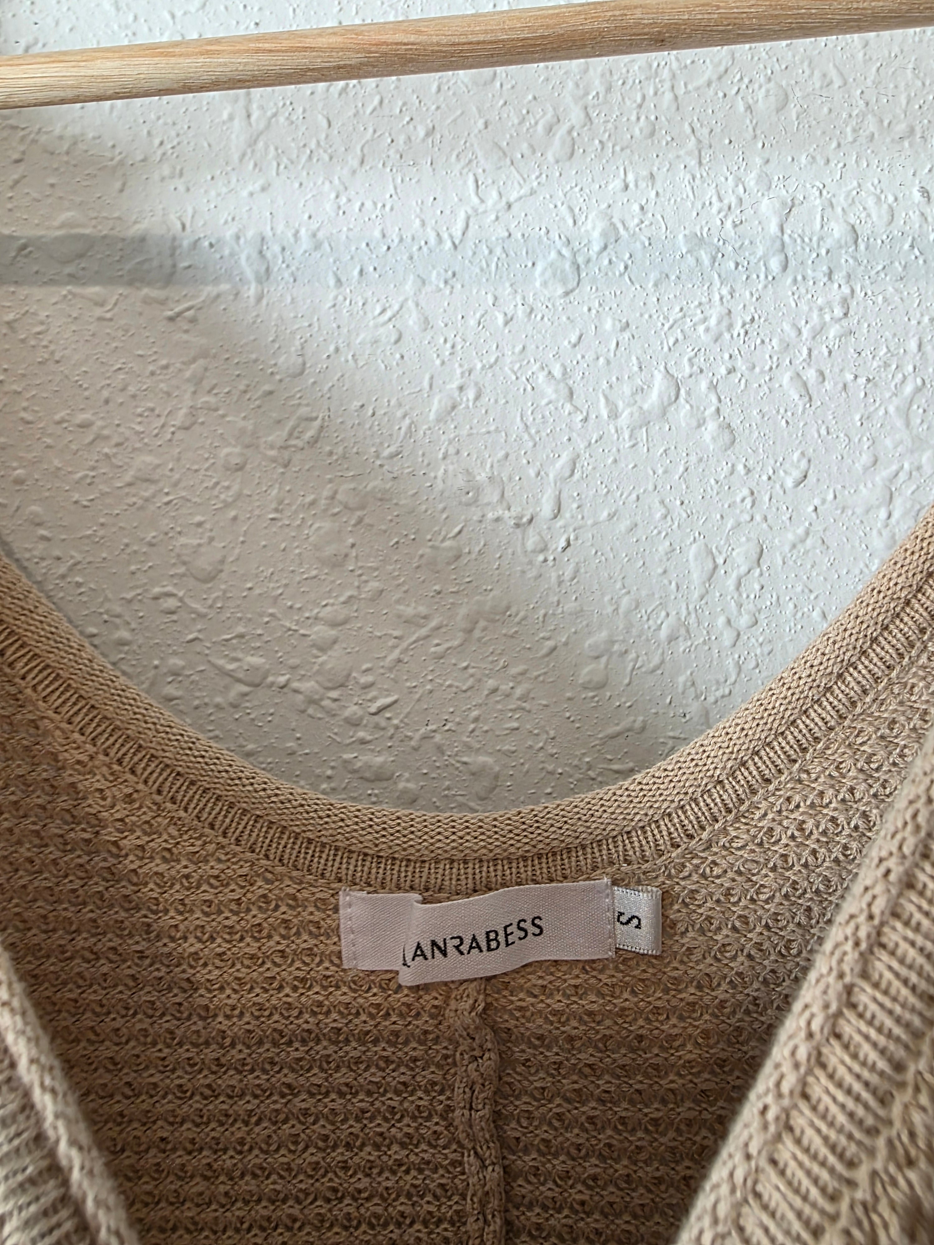 Neutral Waffle Knit Jumpsuit (S)
