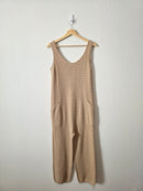 Neutral Waffle Knit Jumpsuit (S)